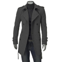 Load image into Gallery viewer, Lisa Colly New Men&#39;s Wool coat  Autumn Men&#39;s Trench Coat Men Double Breasted Woolen Coat Long Jacket Man winter warm Outercoat