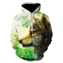 Load image into Gallery viewer, Fashion Men Wolf Animal 3D Printed Hooded Hoodies Men / Women&#39;s Shinning Wolf Design Sweatshirts 3D Harajuku Hoody