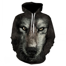 Load image into Gallery viewer, Fashion Men Wolf Animal 3D Printed Hooded Hoodies Men / Women&#39;s Shinning Wolf Design Sweatshirts 3D Harajuku Hoody