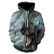 Load image into Gallery viewer, Fashion Men Wolf Animal 3D Printed Hooded Hoodies Men / Women&#39;s Shinning Wolf Design Sweatshirts 3D Harajuku Hoody