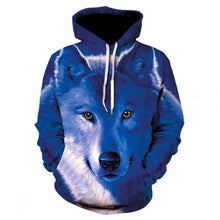 Load image into Gallery viewer, Fashion Men Wolf Animal 3D Printed Hooded Hoodies Men / Women&#39;s Shinning Wolf Design Sweatshirts 3D Harajuku Hoody