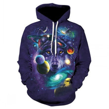 Load image into Gallery viewer, Fashion Men Wolf Animal 3D Printed Hooded Hoodies Men / Women&#39;s Shinning Wolf Design Sweatshirts 3D Harajuku Hoody