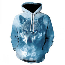 Load image into Gallery viewer, Fashion Men Wolf Animal 3D Printed Hooded Hoodies Men / Women&#39;s Shinning Wolf Design Sweatshirts 3D Harajuku Hoody