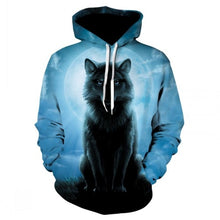 Load image into Gallery viewer, Fashion Men Wolf Animal 3D Printed Hooded Hoodies Men / Women&#39;s Shinning Wolf Design Sweatshirts 3D Harajuku Hoody