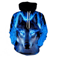 Load image into Gallery viewer, Fashion Men Wolf Animal 3D Printed Hooded Hoodies Men / Women&#39;s Shinning Wolf Design Sweatshirts 3D Harajuku Hoody