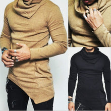 Load image into Gallery viewer, 2019 Men&#39;s High-necked Sweaters Irregular Design Top Male Sweater Solid Color Mens Casual Sweater Pullover Sweaters For Mens