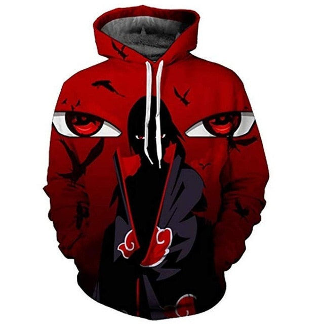 3D Naruto Hoodies Men/women Fashion Hot High Quality Streetwear Sasuke kakashi 3D Print Men's Hoodies Sweatshirt Pullovers Coat