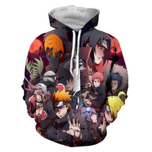 Load image into Gallery viewer, 3D Naruto Hoodies Men/women Fashion Hot High Quality Streetwear Sasuke kakashi 3D Print Men&#39;s Hoodies Sweatshirt Pullovers Coat