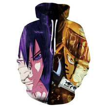 Load image into Gallery viewer, 3D Naruto Hoodies Men/women Fashion Hot High Quality Streetwear Sasuke kakashi 3D Print Men&#39;s Hoodies Sweatshirt Pullovers Coat