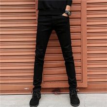 Load image into Gallery viewer, CHOLYL Mens Skinny Jeans 2018 New Classic Male Fashion Designer Elastic Straight Black Jeans Pants Slim Fit Stretch Denim Jeans