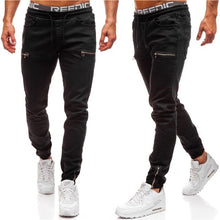 Load image into Gallery viewer, Men Clothes Hip Hop Sweatpants Skinny Motorcycle Denim Pants Zipper Designer Black Jeans Mens Casual Men Jeans Trousers