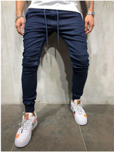 Load image into Gallery viewer, Men Clothes Hip Hop Sweatpants Skinny Motorcycle Denim Pants Zipper Designer Black Jeans Mens Casual Men Jeans Trousers