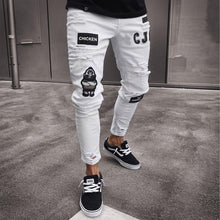 Load image into Gallery viewer, Men Clothes Hip Hop Sweatpants Skinny Motorcycle Denim Pants Zipper Designer Black Jeans Mens Casual Men Jeans Trousers