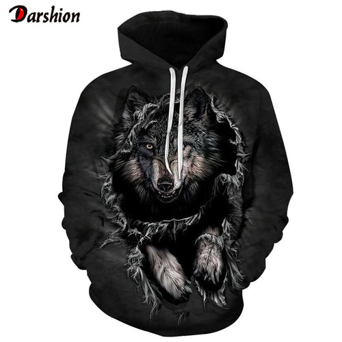 3D Hoodies Wolf Print Sweatshirt Men/Women Casual Autumn Winter Tracksuit Hoodie Male Fashion 3D Sweatshirt Wolf Men Streetwear