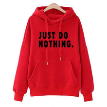 Load image into Gallery viewer, Just Do Nothing Hoodies Women Letter Pullovers Autumn Long Sleeve Casual Sweatshirts Female Girls Hoodies Tops Women Tracksuits