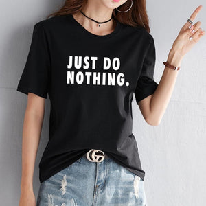 Just Do Nothing Hoodies Women Letter Pullovers Autumn Long Sleeve Casual Sweatshirts Female Girls Hoodies Tops Women Tracksuits