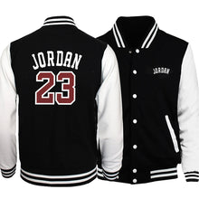 Load image into Gallery viewer, Hot Sale Men Baseball Uniform Coat 2019 Autumn Bomber Jacket Jordan 23 Print Streetwear Casual Tracksuit Hip Hot Men Brand Coats