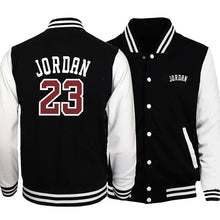 Load image into Gallery viewer, Hot Sale Men Baseball Uniform Coat 2019 Autumn Bomber Jacket Jordan 23 Print Streetwear Casual Tracksuit Hip Hot Men Brand Coats