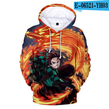 Load image into Gallery viewer, Autumn Casual printed 3D Ghost Blade Hoodies Sweatshirt Men/Women 3D Demon Slayer Hooded suitable comfortable Polluvers