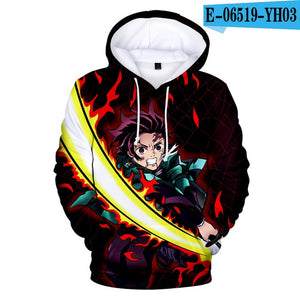 Autumn Casual printed 3D Ghost Blade Hoodies Sweatshirt Men/Women 3D Demon Slayer Hooded suitable comfortable Polluvers