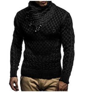 ZOGAA Men Sweaters 2019 Hot Warm Hedging Turtleneck Pullover Sweater Male Casual Knitwear Slim Winter Sweater Men Brand Clothing