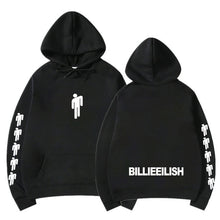 Load image into Gallery viewer, New Hot Billie Eilish Hoodie Men Black Cotton Hoodie Couple Billie Eilish Sweatshirt Simple Keep Warm Women/men Hoodie Clothes