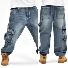 Load image into Gallery viewer, 2019 New Casual Large Size Jeans Men Plus Fertilizer to increase the individuality fashion Hip-hop jeans Loose