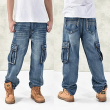 Load image into Gallery viewer, 2019 New Casual Large Size Jeans Men Plus Fertilizer to increase the individuality fashion Hip-hop jeans Loose