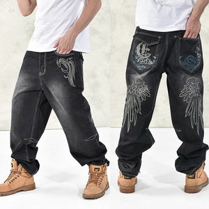 2019 New Casual Large Size Jeans Men Plus Fertilizer to increase the individuality fashion Hip-hop jeans Loose