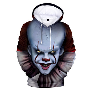 Pennywise Halloween Party Hoodies 3d for Kid Men Pop Harajuku Halloween Costume Idea Sweatshirt Cotton Plus Streetwear Drop Ship