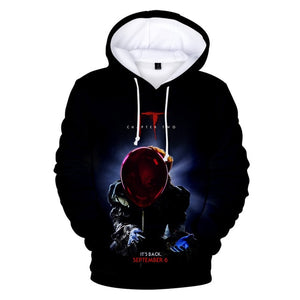 Pennywise Halloween Party Hoodies 3d for Kid Men Pop Harajuku Halloween Costume Idea Sweatshirt Cotton Plus Streetwear Drop Ship