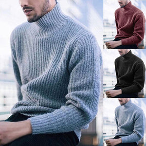 Winter Wool Turtleneck Men's Sweater Casual Warm Pullover Men Large Size 3XL Solid Slim 2019 New Fashion Male Sweaters