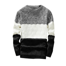 Load image into Gallery viewer, Men&#39;s Knitted Sweater Autumn Winter Casual O-Neck Striped Slim Knittwear Mens Sweaters Pullovers Jumper Pull Homme Clothes