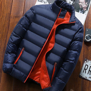 2019 Men Casual Hooded Parka Salomon Printed Winter Men Fashion Patchwork Cotton Slim Fit Coat Thick Warm Homme's Zipper Jacket