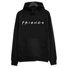 Load image into Gallery viewer, Women Friends Hoodies Harajuku Letters Print Pocket Warm Thicken Pullovers Hip Hop Loose Solid Female Sweatshirts