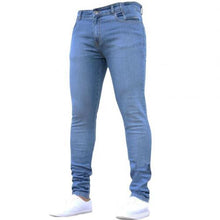 Load image into Gallery viewer, Hot Mens Skinny Jeans 2019 Super Skinny Jeans Men Non Ripped Stretch Denim Pants Elastic Waist Big Size European  Long Trousers