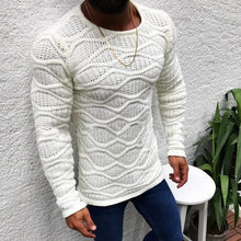 Load image into Gallery viewer, 2019 New Fashion Wool Sweater Men Autumn Winter Fashion Knitted Pullover Male Solid Slim Fit Round Neck Sweater Tops