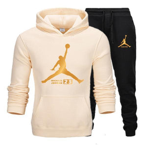 New Tracksuit men Sportswear Set Fleece Hoodie suit Jordan letter print Malechandal hombre Spring Autumn winter hoodie+Pants Set