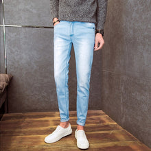 Load image into Gallery viewer, Hot 2020 autumn winter Casual thicken thermal Fleece thermal men&#39;s add wool Denim teenagers stretch pencil pants hot men&#39;s jeans