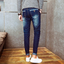 Load image into Gallery viewer, Hot 2020 autumn winter Casual thicken thermal Fleece thermal men&#39;s add wool Denim teenagers stretch pencil pants hot men&#39;s jeans