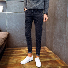 Load image into Gallery viewer, Hot 2020 autumn winter Casual thicken thermal Fleece thermal men&#39;s add wool Denim teenagers stretch pencil pants hot men&#39;s jeans