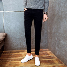 Load image into Gallery viewer, Hot 2020 autumn winter Casual thicken thermal Fleece thermal men&#39;s add wool Denim teenagers stretch pencil pants hot men&#39;s jeans