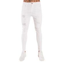 Load image into Gallery viewer, Spring Mens Jeans Pants Hip Hop Denim Ripped Skinny Distressed Jeans Casual Slim Solid Hole Pencil Trousers Male Streetwear