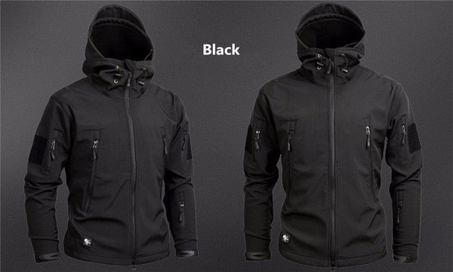 Men's Army Camouflage Shark Skin Soft Shell Jacket and Coat Military Tactical Jacket Waterproof Jackets Windbreaker Hunt Clothes