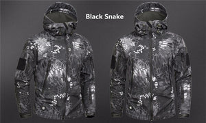 Men's Army Camouflage Shark Skin Soft Shell Jacket and Coat Military Tactical Jacket Waterproof Jackets Windbreaker Hunt Clothes