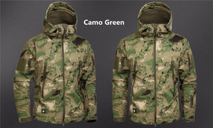 Men's Army Camouflage Shark Skin Soft Shell Jacket and Coat Military Tactical Jacket Waterproof Jackets Windbreaker Hunt Clothes