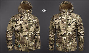 Men's Army Camouflage Shark Skin Soft Shell Jacket and Coat Military Tactical Jacket Waterproof Jackets Windbreaker Hunt Clothes