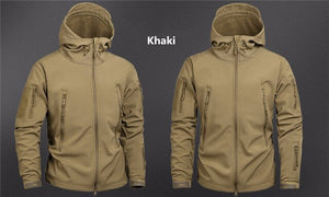 Men's Army Camouflage Shark Skin Soft Shell Jacket and Coat Military Tactical Jacket Waterproof Jackets Windbreaker Hunt Clothes