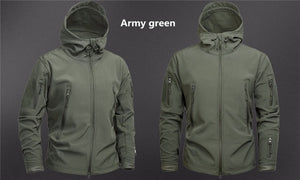 Men's Army Camouflage Shark Skin Soft Shell Jacket and Coat Military Tactical Jacket Waterproof Jackets Windbreaker Hunt Clothes