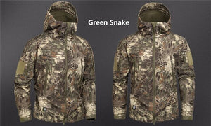 Men's Army Camouflage Shark Skin Soft Shell Jacket and Coat Military Tactical Jacket Waterproof Jackets Windbreaker Hunt Clothes